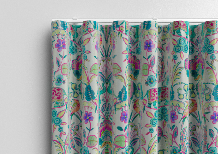 Bangalore Faux Silk, Turquoise - Made to Measure Curtain - Image 13